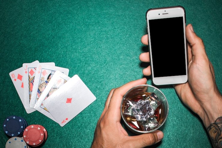 Antarmuka aplikasi bingo4 menampilkan meja live dealer dan menu sportsbook di layar mobile